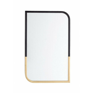 Oglinda perete metal negru auriu Reflix 35x3x55h