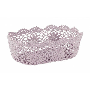 Cos crosetat mov 27x18x9 cm