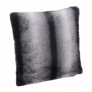 Set 2 perne decorative poliester negru gri Abbey 45x45 cm