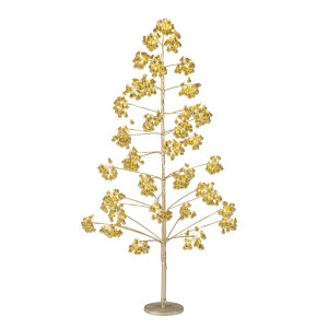 Copac decorativ auriu cu leduri Glint Ø70×150h