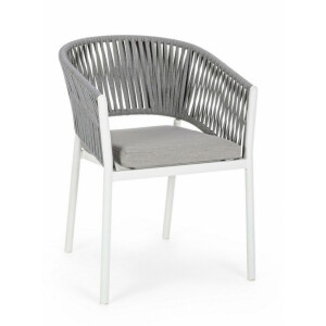 Set 4 scaune alb gri Florencia 57x60x80 cm