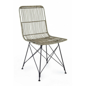 Set 4 scaune otel negru kubu gri Lucila 45x55x85 cm