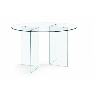 Masa din sticla transparenta Iride Ø 130 cm x 75 h