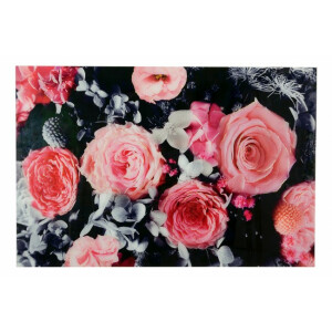 Tablou sticla multicolor Roses 120x4x80 cm