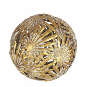 Set 4 sfere decorative metal auriu Mirleft 20 cm