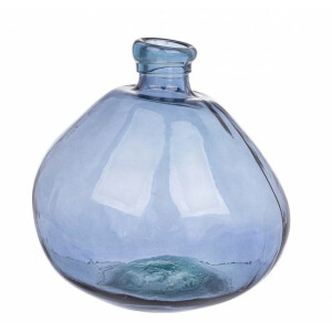 Vaza flori sticla albastra Loopy 31.5x32 cm
