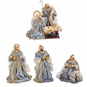 Set figurine Nasterea Domnului 28x18x41 cm, 18x15x38 cm, 18x15x38 cm, 18x18x28 cm