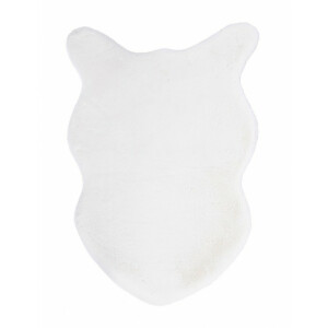 Covoras poliester alb Kathlyn 60x90 cm