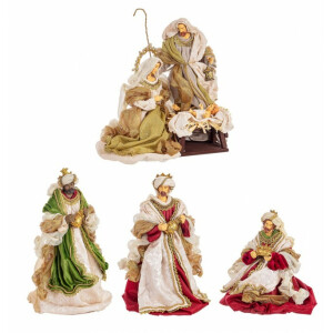 Set 6 figurine Nasterea Domnului 18x18x28 cm, 18x15x38 cm, 28x18x41 cm