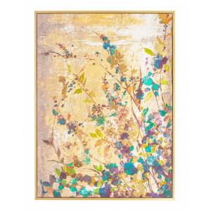 Tablou pictat manual Flowers 60x3.2x80 cm