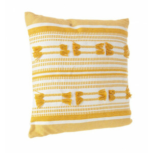 Set 2 perne decorative alb ocru Alexie 45x45 cm