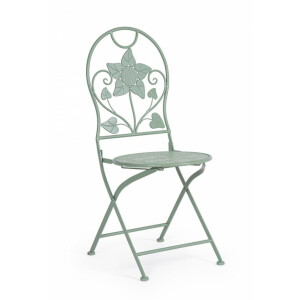 Set 2 scaune otel verde Harriet 40x40x94 cm