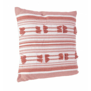 Set 2 perne decorative alb roz Alexie 45x45 cm