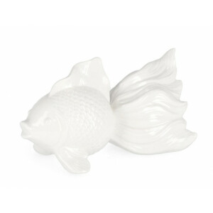 Decoratiune Peste portelan alb 26.2x14.3x14.1 cm