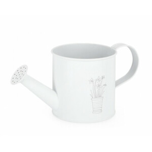 Ghiveci flori metal alb 12x12 cm