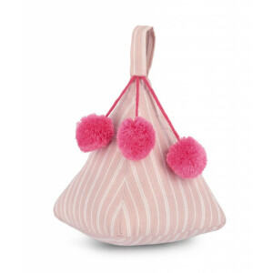 Opritoar usa textil roz crem 14x14x18 cm