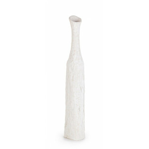 Vaza flori polirasina alba 18x109 cm