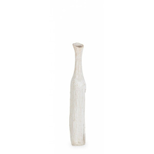 Vaza flori polirasina alba 16x15x86 cm
