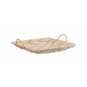 Tava decorativa iarba mare natur verde 34x34x4.5 cm