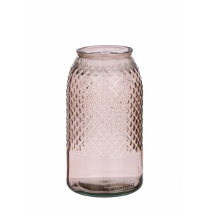 Vaza flori sticla roz Avril 15x28 cm