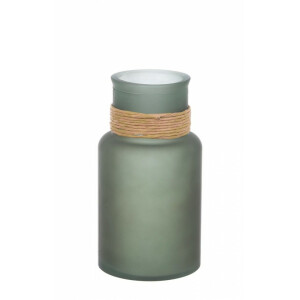 Vaza flori sticla verde 15x28 cm