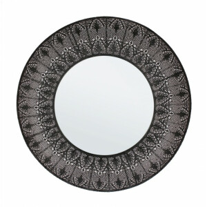 Oglinda perete metal negru Larjam 70x5.5 cm