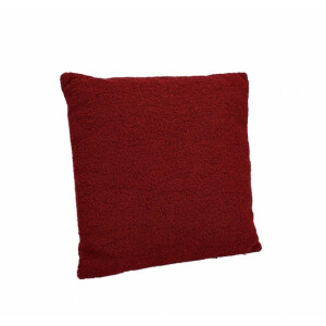Set 5 perne decorative textil rosu Teddy 45x45 cm