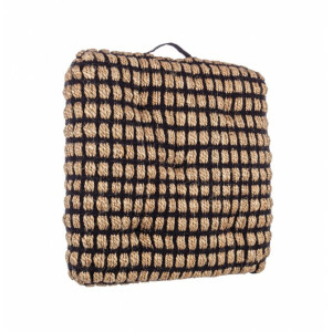 Perna podea textil maro negru Shaila 60x60x10 cm