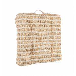 Set 3 perne podea textil ivoire maro Shaila 60x60x10 cm
