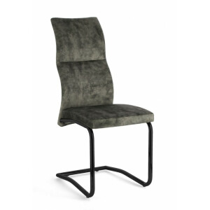 Set 4 scaune otel negru catifea verde Thelma 43.5x62x102 cm
