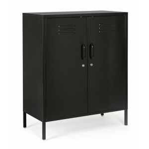 Comoda 2 usi otel negru Cambridge 40x80x101.5 cm