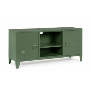 Comoda TV 2 usi otel verde Cambridge 40x120.5x58.5 cm