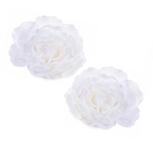 Set 2 Trandafiri artificiali albi suspendabili 42x25 cm