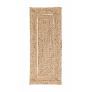 Covor iuta natur alb Ankit 60x150 cm