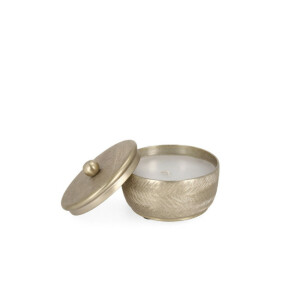 Lumanare borcan aluminiu auriu Ø11x8h