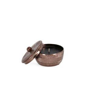 Lumanare borcan aluminiu bronz Ø11x8h