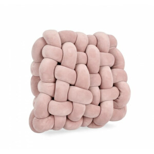 Set 2 perne decorative textil roz Entwine 30x30x10 cm