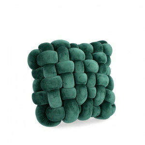 Set 4 perne decorative textil verde Entwine 30x30x10h