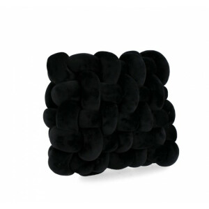 Set 4 perne decorative textil negru Entwine 30x30x10 cm