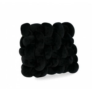 Set 2 perne decorative textil negru Entwine 30x30x10 cm