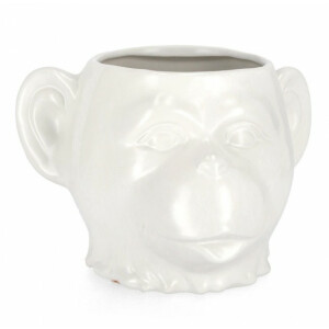 Vaza flori dolomit alb Maimuta 25x23.3x16.5 cm