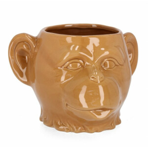 Ghiveci flori dolomit maro Maimuta 25x23.3x16.5 cm