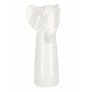 Vaza flori dolomit alb Elefant 14.3x13.4x32 cm