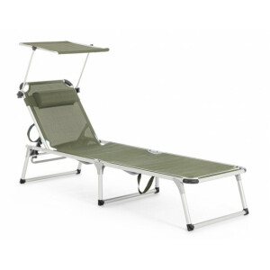 Set 4 sezlonguri verde olive Piegh 58x193x76 cm