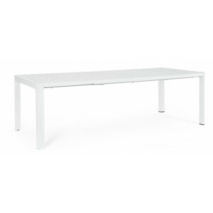 Masa extensibila aluminiu alb Kiplin 180/240x100x77.5 cm