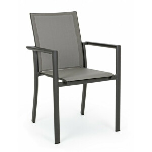 Set 16 scaune gradina gri antracit Konnor 56.2x60x88 cm
