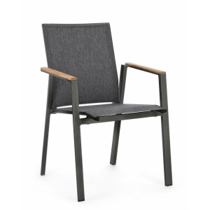 Set 16 scaune gradina gri antracit Cameron 59x61x88 cm