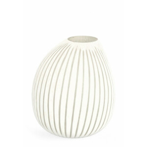 Vaza flori sticla alba Mattala 27x28 cm
