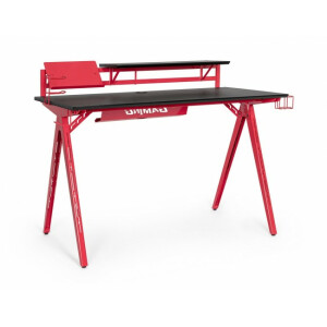Birou gaming negru rosu 135.5x60x95 cm