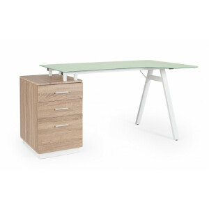 Birou alb maro Charlie 150.5x80x75 cm